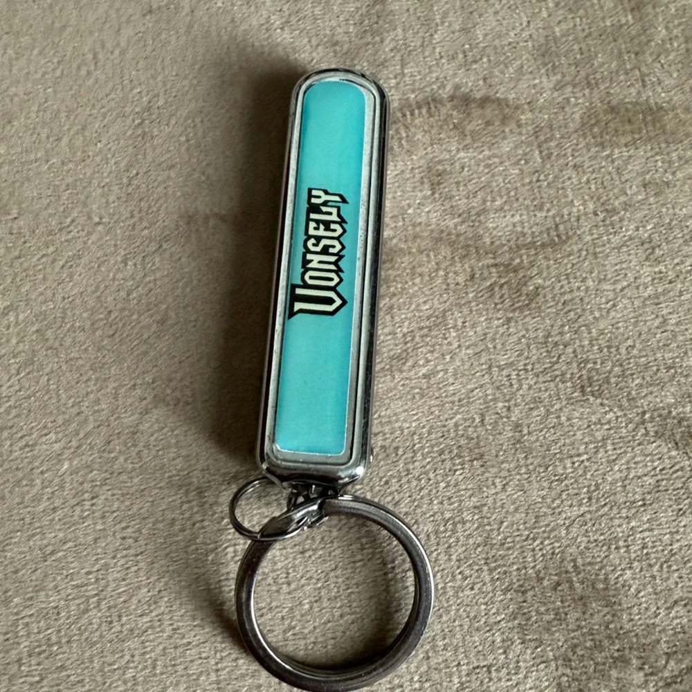 Turquoise Keychain with Silver Accents